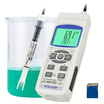 PCE Instruments pH mérő műszer analízis, Hőmérséklet, pH érték, Redox (ORP)