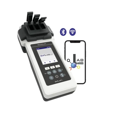 Water ID PoolLAB 2.0 Fotométer pH érték, Klór, Lúgosság, Ciánsav, Aktív oxigén, Vas, Vörösréz, Foszfát, Bróm, Klór-diox