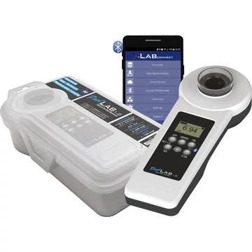 Water ID PoolLab 1.0 Photometer Fotométer Klór, Lúgosság, pH érték, Aktív oxigén, Ciánsav, Bróm, Klór-dioxid, Ózon, Hidr