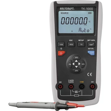 VOLTCRAFT TK-1000 Kalibrátor Kalibráció (DAkkS) Hőmérséklet, Feszültség