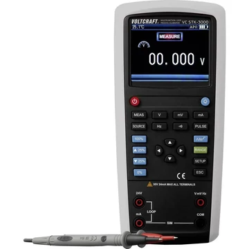 VOLTCRAFT VC STK-3000 Áramhurok kalibrátor Kalibráció (ISO) Feszültség, Áram, Frekvencia