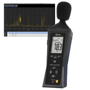 PCE Instruments Zajszintmérő Adatgyűjtő 30 - 80 dB 31.5 Hz - 8 kHz