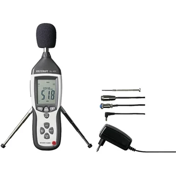 USB-s zajszintmérő és adatgyűjtő szoftverrel 31.5 - 8 kHz 30 - 130 dB, Voltcraft SL-451