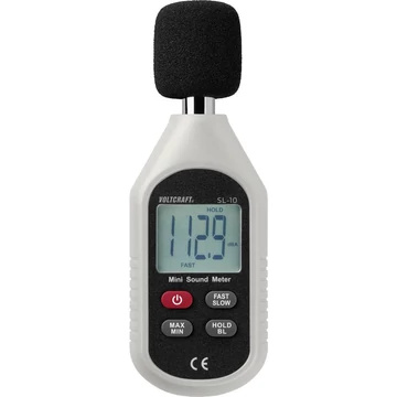 Zajszintmérő, decibel mérő 30-130 dB 31,5 Hz - 8 kHz Voltcraft SL-10