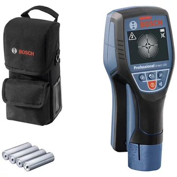 Bosch Professional Helymeghatározó D-tect 120 0601081303 Keresési mélység (max.) 120 mm Alkalmas Vastartalmú fém, Nem