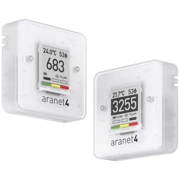 aranet Aranet CO2 mérő 0, 0, 0, 600 - 9999, 50, 85, 1100 ppm, °C, %, hPa Hőmérsékletmérő funkcióval