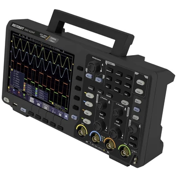 4 csatornás digitális oszcilloszkóp és függvénygenerátor 200 MHz 1 GSa/mp 40000 kpts 8 bit DSO, VOLTCRAFT DSO-6204F