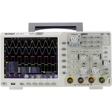 VOLTCRAFT DSO-6104F Digitális oszcilloszkóp Kalibrált (ISO) 100 MHz 1 GSa/mp 40000 kpts 8 bit Digitális memória (DSO), F