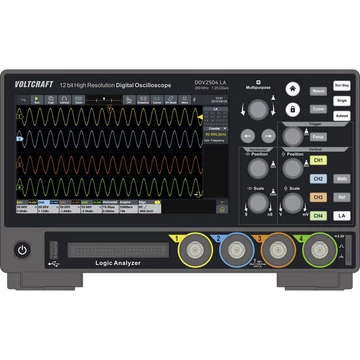 VOLTCRAFT DOV2504 LA Digitális oszcilloszkóp 250 MHz 4 csatornás 1.25 GSa/mp 100 Mpts 12 bit Digitális memória (DSO), Lo