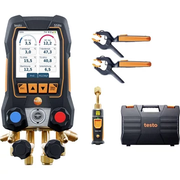 testo 558s okos vákuum szett - Okos szervizcsaptelep vezeték nélküli hőmérséklet- és vákuumérzékelőkkel