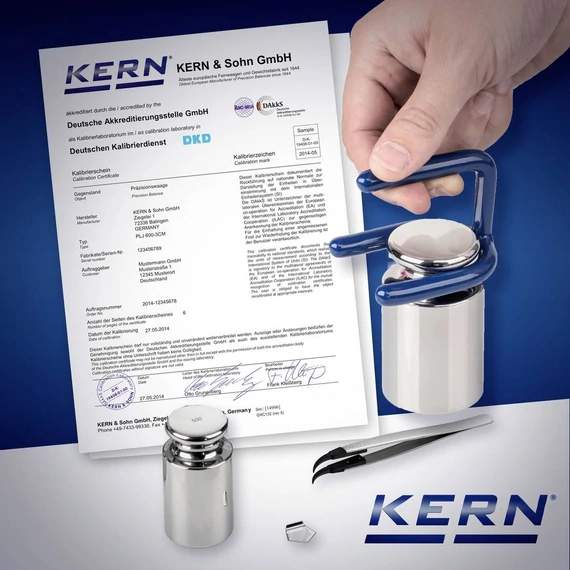 Kern 964-305 A KERN nedvesség analizátorok hőmérsékleti kalibrálása (gyári kalibrációs tanúsítvány)