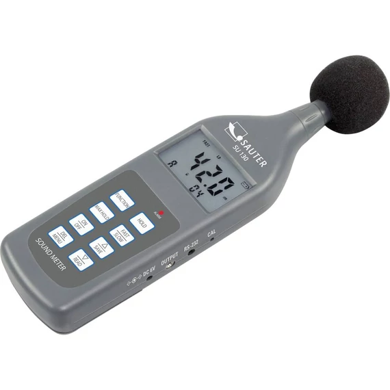 Zajszintmérő adatgyűjtővel 30-130 dB 20-12500 Hz, Sauter SU 130