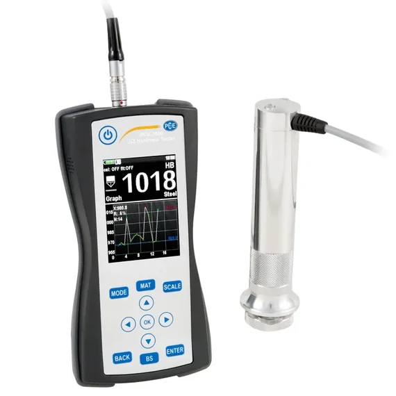 PCE Instruments Keménységvizsgáló műszer Brinell, Vickers, UCI, Rockwell, Leeb, Szakítószilárdság (MPa)