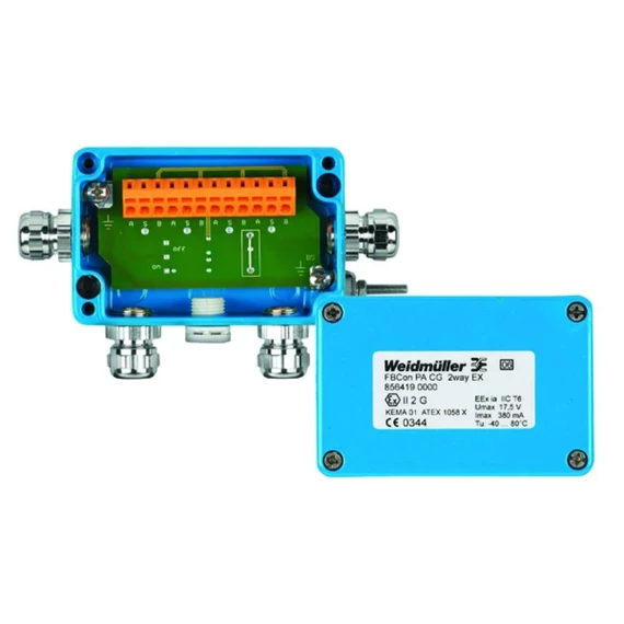 Weidmüller FBCON PA CG 2WAY EX 8564190000 Érzékelő/működtető doboz, passzív Profibus PA standard elosztó EEx(ia) 1 db