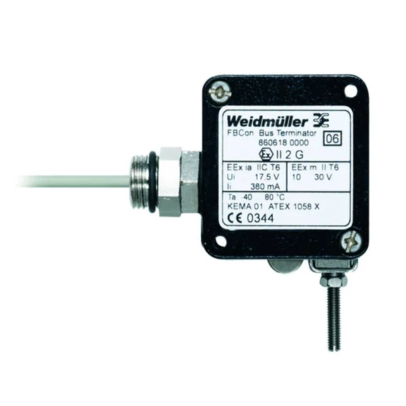 Weidmüller FBCON TERM.D EX FM/PEAN 8606180000 Érzékelő/működtető doboz, passzív Profibus PA standard elosztó EEx(ia) 1 d