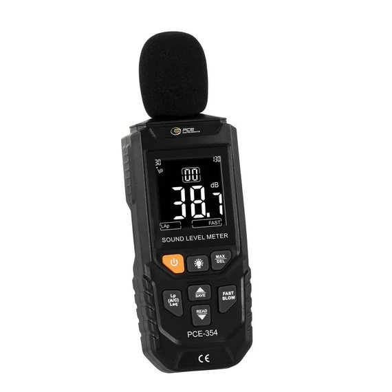PCE Instruments Zajszintmérő Adatgyűjtő 30 - 130 dB 20 Hz - 12500 Hz