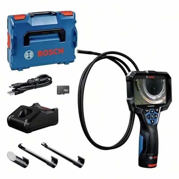 Vizsgálókamera GIC 12V-5-27 C, 1x akkumulátor GBA 12V 2.0Ah, L-BOXX, Bosch Professional 0601241401