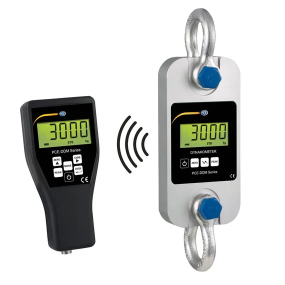 PCE Instruments Karos mérleg Mérési tartomány (max.) 3000 kg Elemekről üzemeltetett Fémes