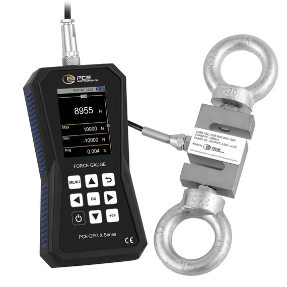 PCE Instruments Erőmérő készülék 0 - 10000 N Gyári standard (tanúsítvány nélkül)