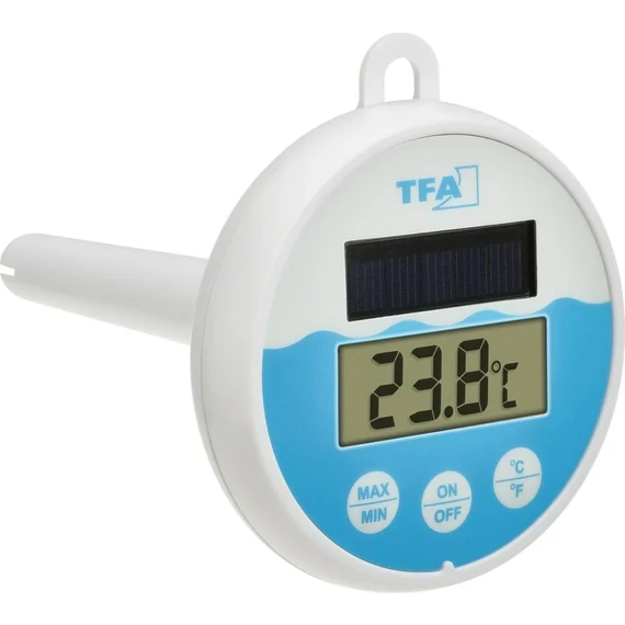 TFA Dostmann Digitales Solar-Poolthermometer Medence hőmérő Fehér, Türkiz