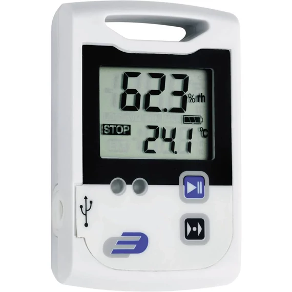 Hőmérséklet mérés adatgyűjtő, 2 x 60000 adat tárolással, -30…+70 °C, Dostmann Electronic LOG100